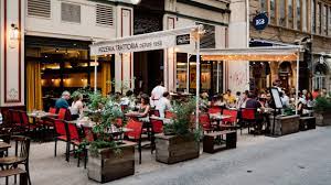 terrasse, pizzeria, feu de bois