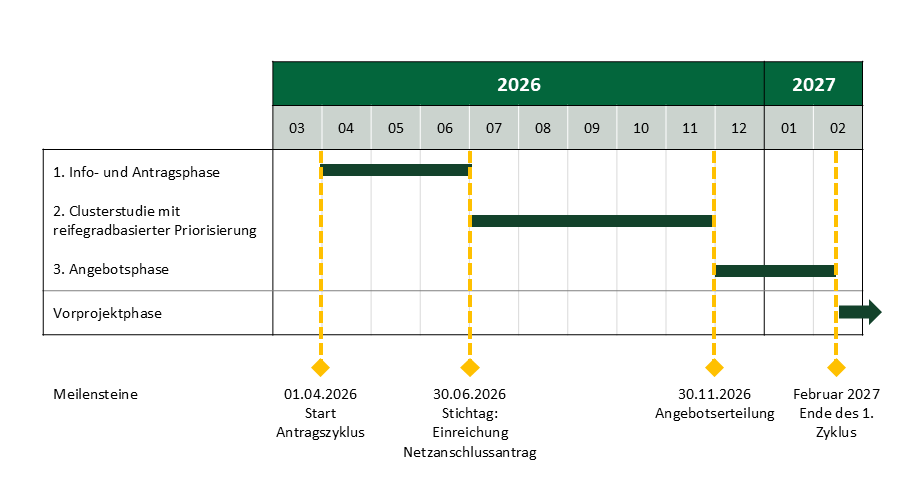 Ablauf des Reifegradverfahrens in vier Phasen