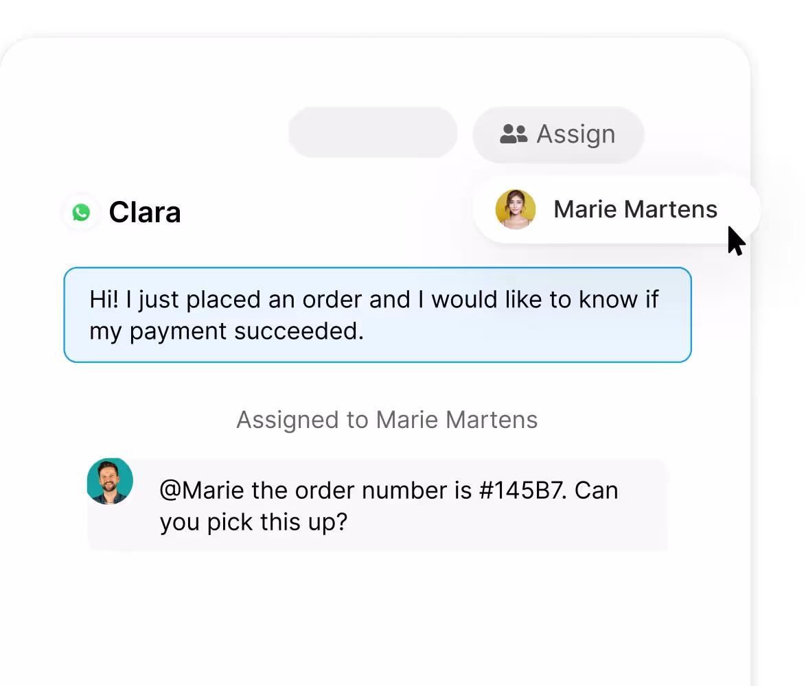 An example of internal collaboration with Trengo