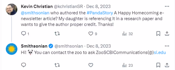 Smithsonian example: tone of voice in customer service