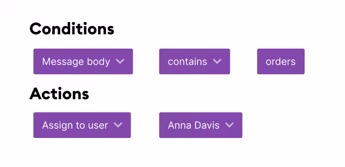 An example of a rule in Trengo