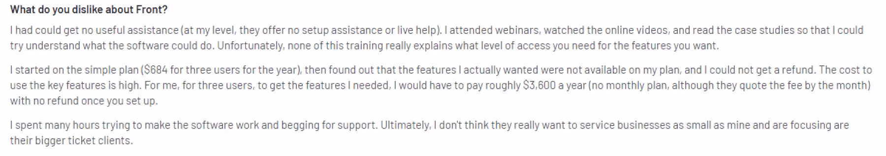 Negatieve Front review