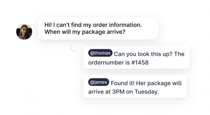 Conversaciones internas en programas de gestión de correo electrónico