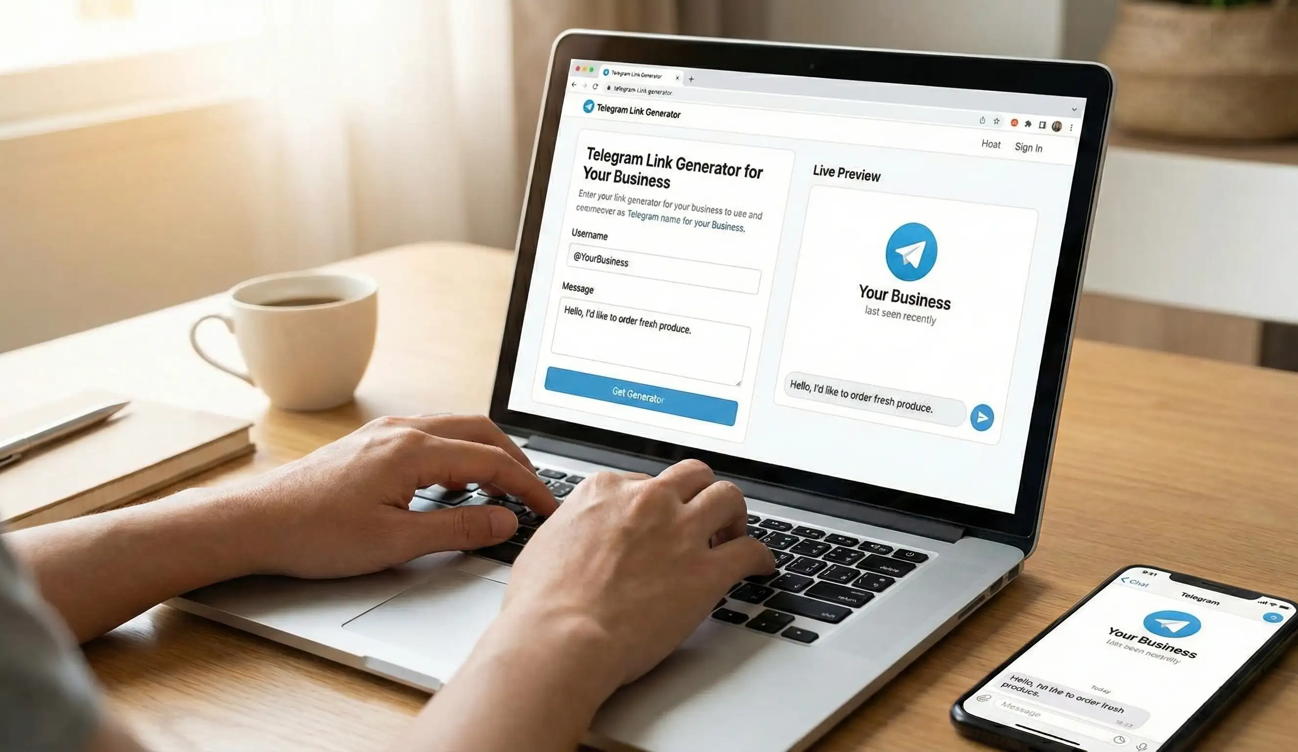 Telegram Link Generator for your business