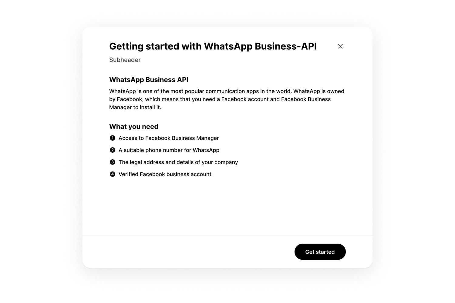 Screenshot of a user interface showcasing the whatsapp business api in action