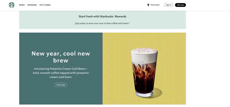 Cold Brew de crema de pistacho de Starbucks.