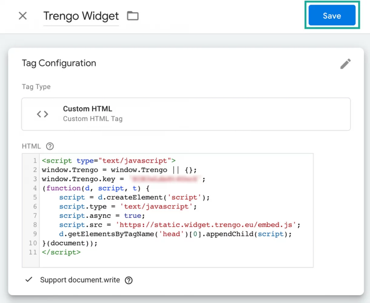 Screenshot van de interface om een omnichannel-widget voor je website aan te passen