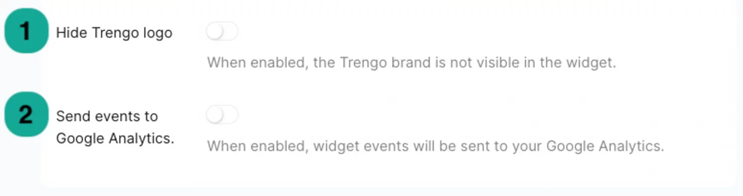 Screenshot van een interface waarop de aanpassingsopties voor de omnichannel-widget voor een website te zien zijn
