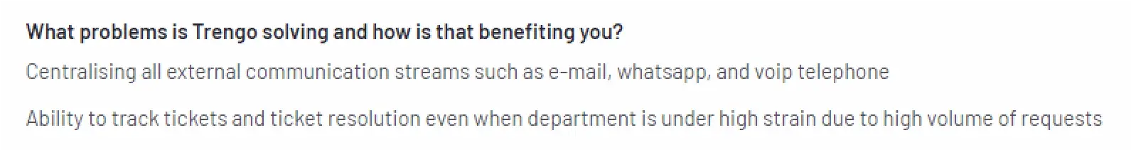 Captura de pantalla de la interfaz de un software de gestión automatizada de tickets para la gestión de incidencias de atención al cliente