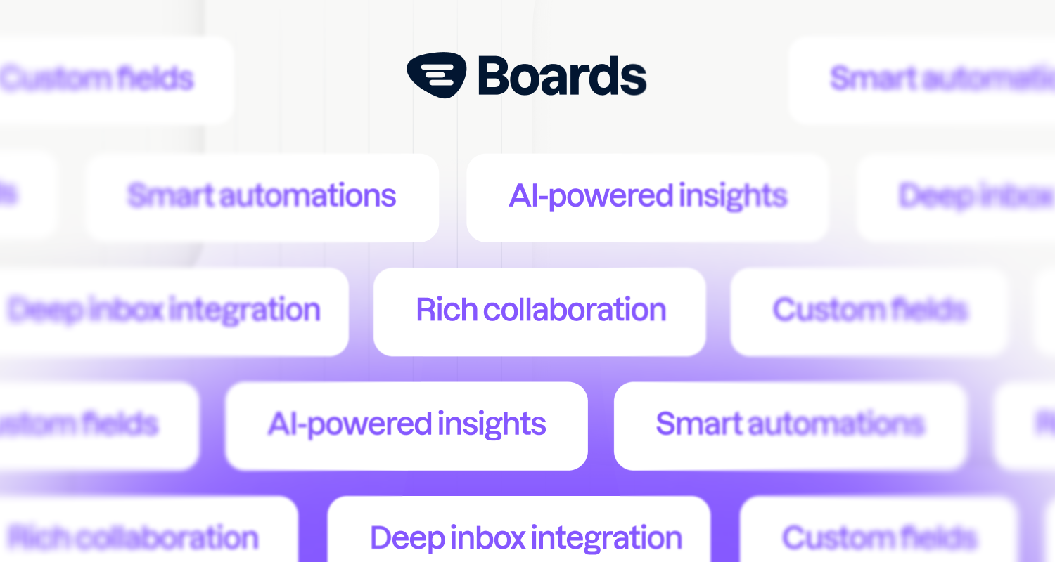 Boards features: AI-powered insights, deep inbox integration, and rich collaboration.