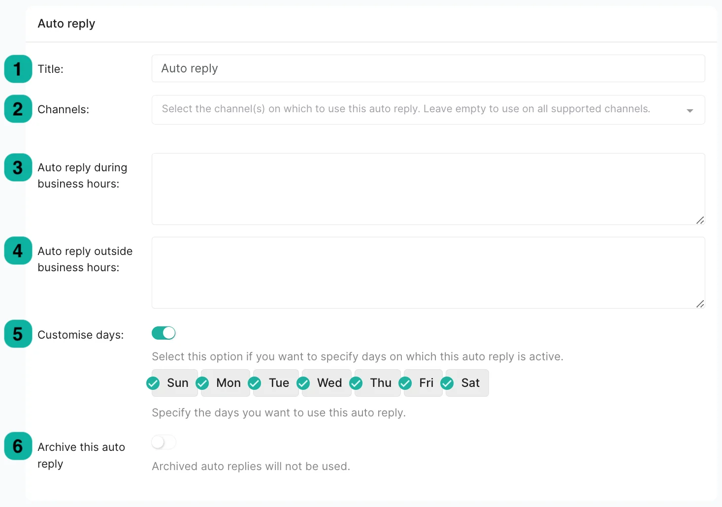 Automated Instagram messages setup panel with auto reply settings.