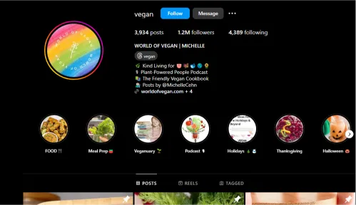 Vegano - Cuenta Instagram