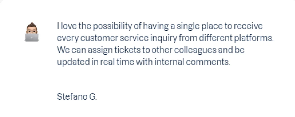 Customer engagement platform testimonial.
