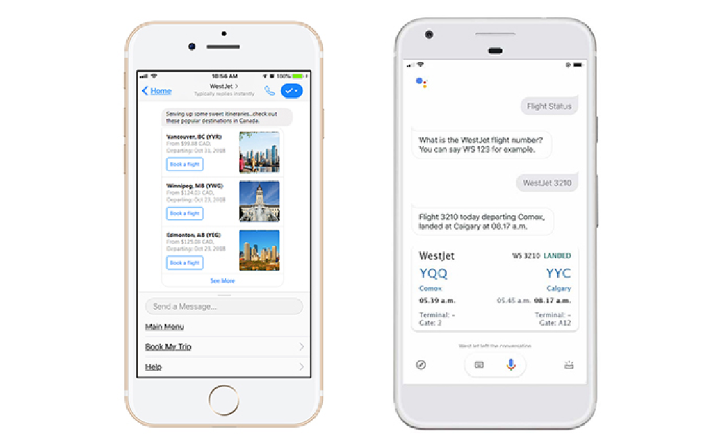 Chatbot di viaggio WestJet