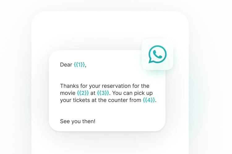 An example of a WhatsApp business message template