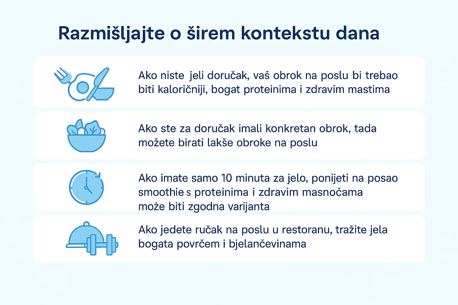 Ilustracija koja pokazuje kako planirati zdrav ručak na poslu i što uzeti u obzir