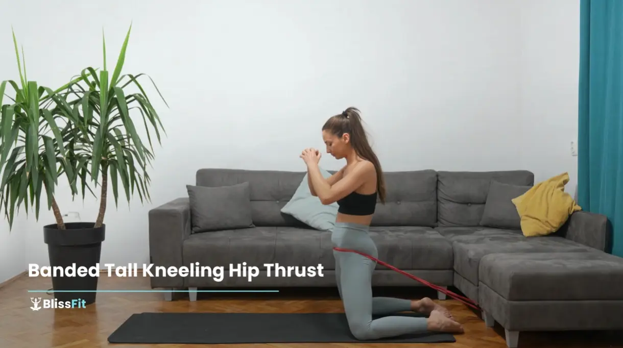 Banded tall kneeling hip thrust