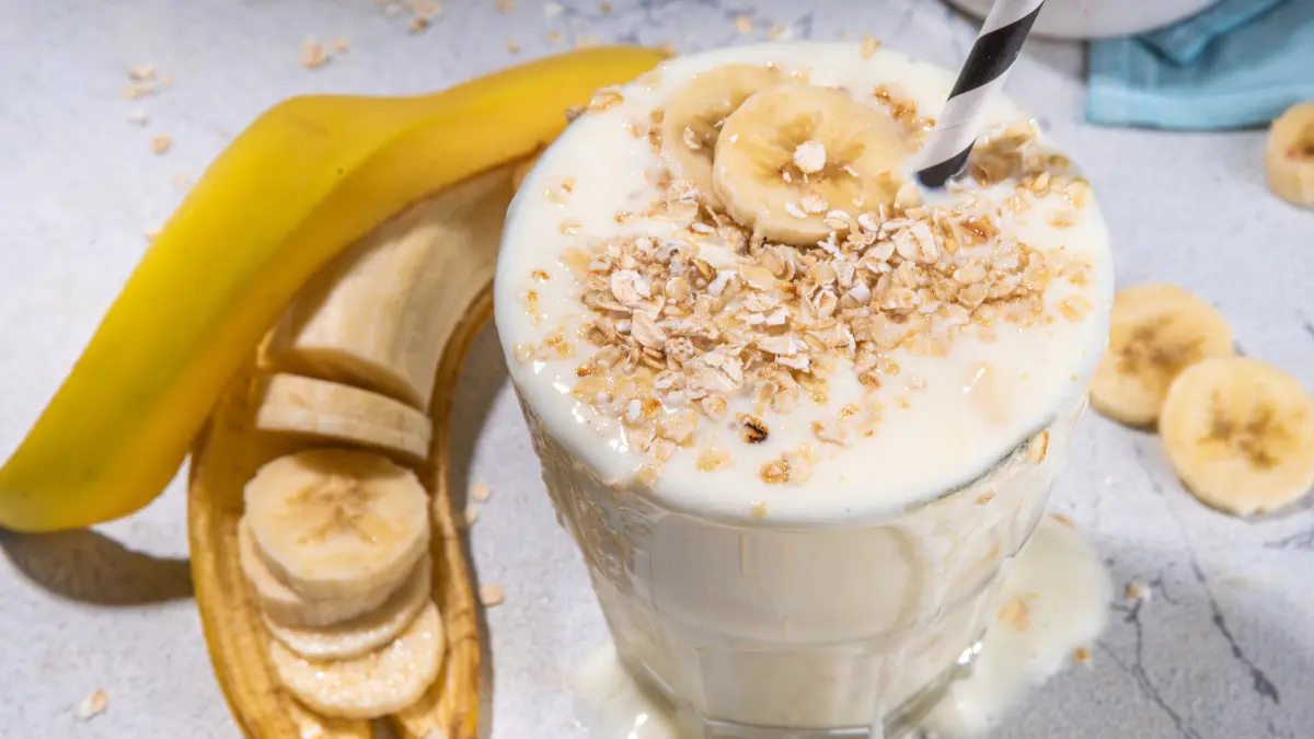 smoothie oats u čaši