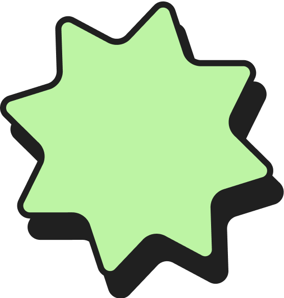Green Star Figure - Colorfolio X Webflow Template