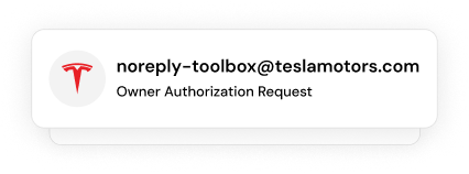 look for Tesla authorization in your email