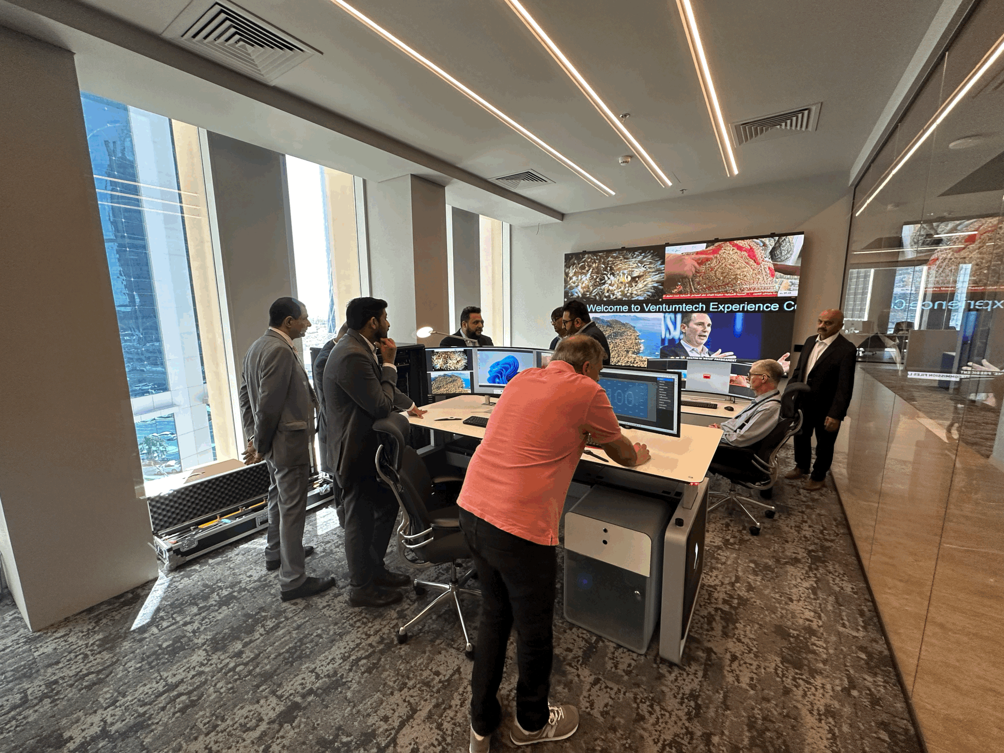 Hamad International Airport delegation visiting Ventum Tech's Innovation Center