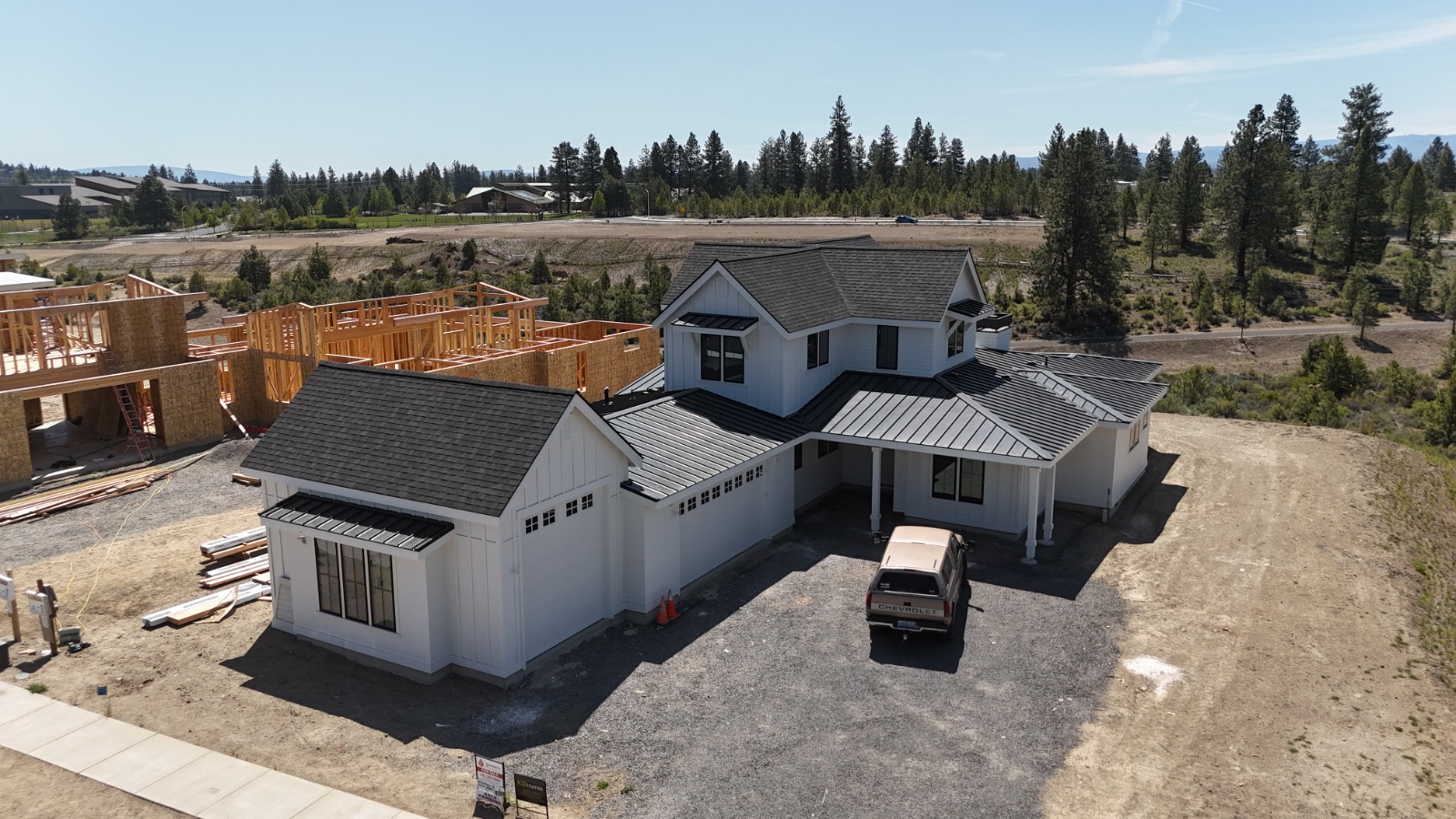 Scott's Roofing team installing roof
