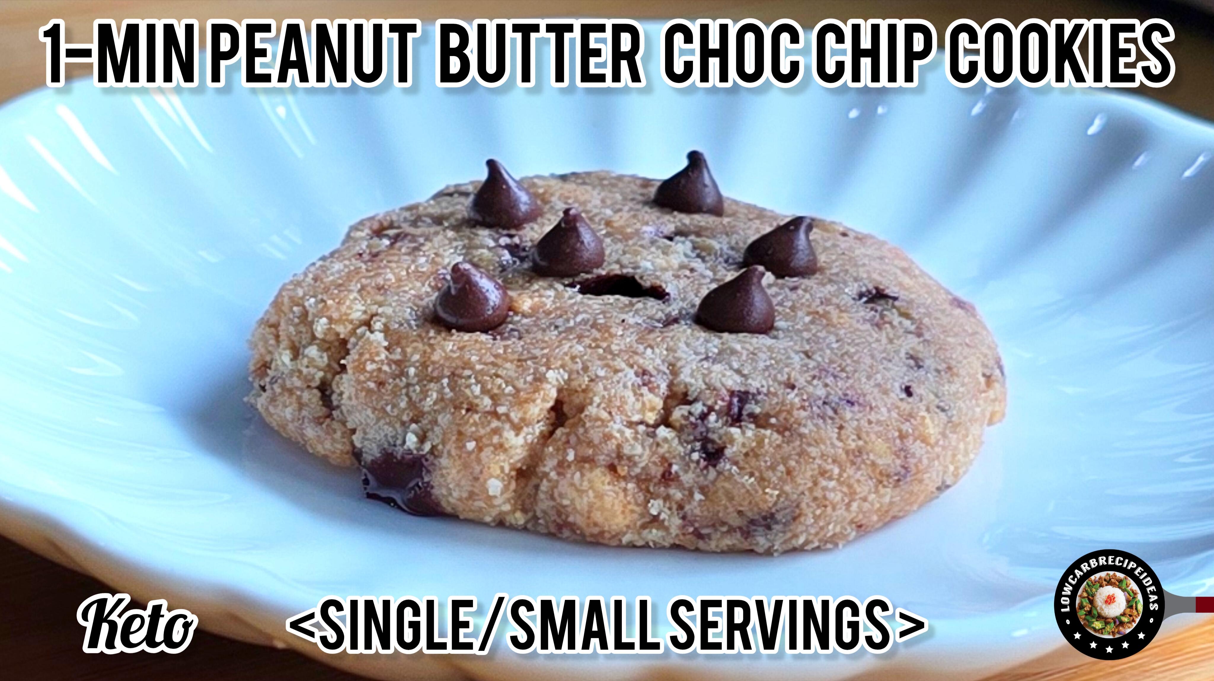 1-Min Peanut butter chocolate chip cookies
