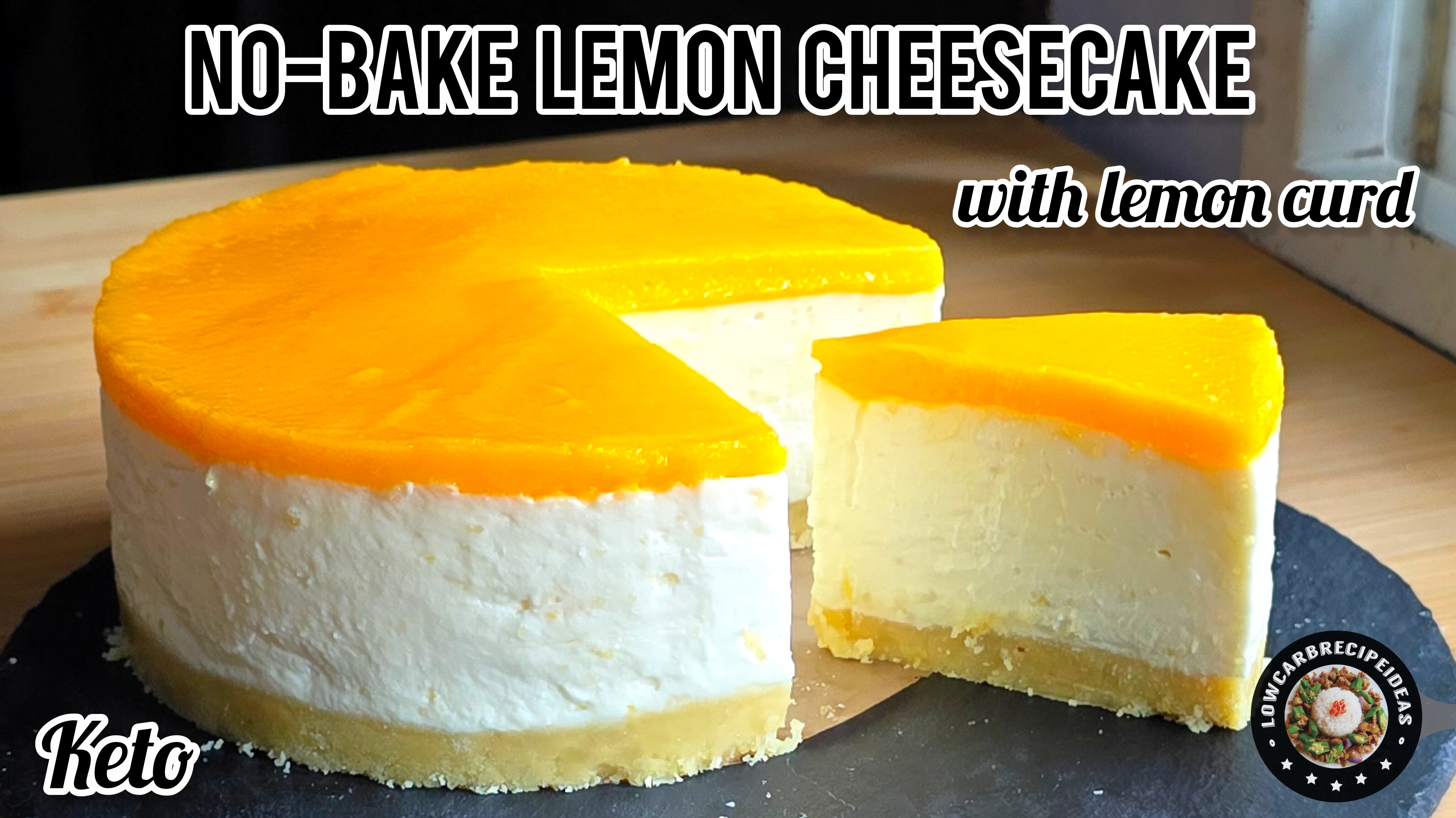 No-bake lemon cheesecake with lemon curd