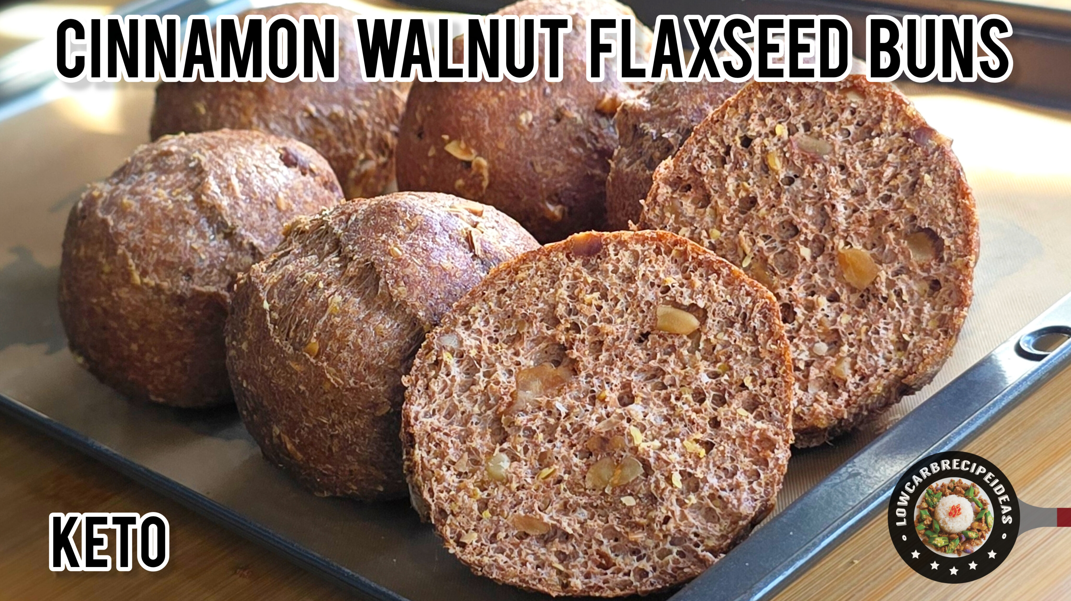 Cinnamon Walnut Flaxseed Buns