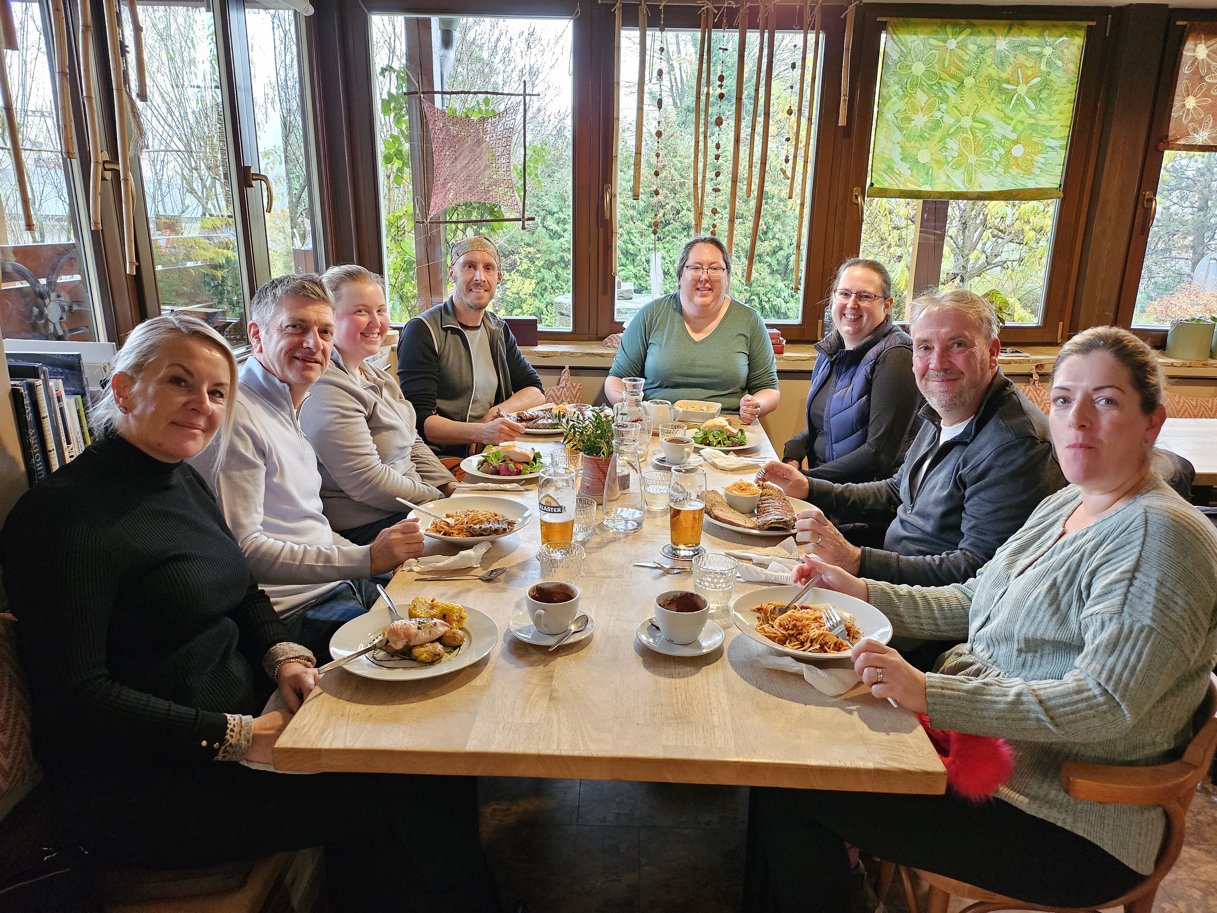 Group enjoying a premium lunch during the Gentle Walk tour