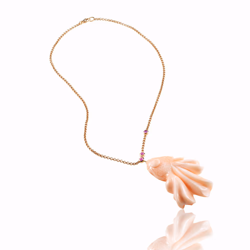 Necklace with ornamental fish