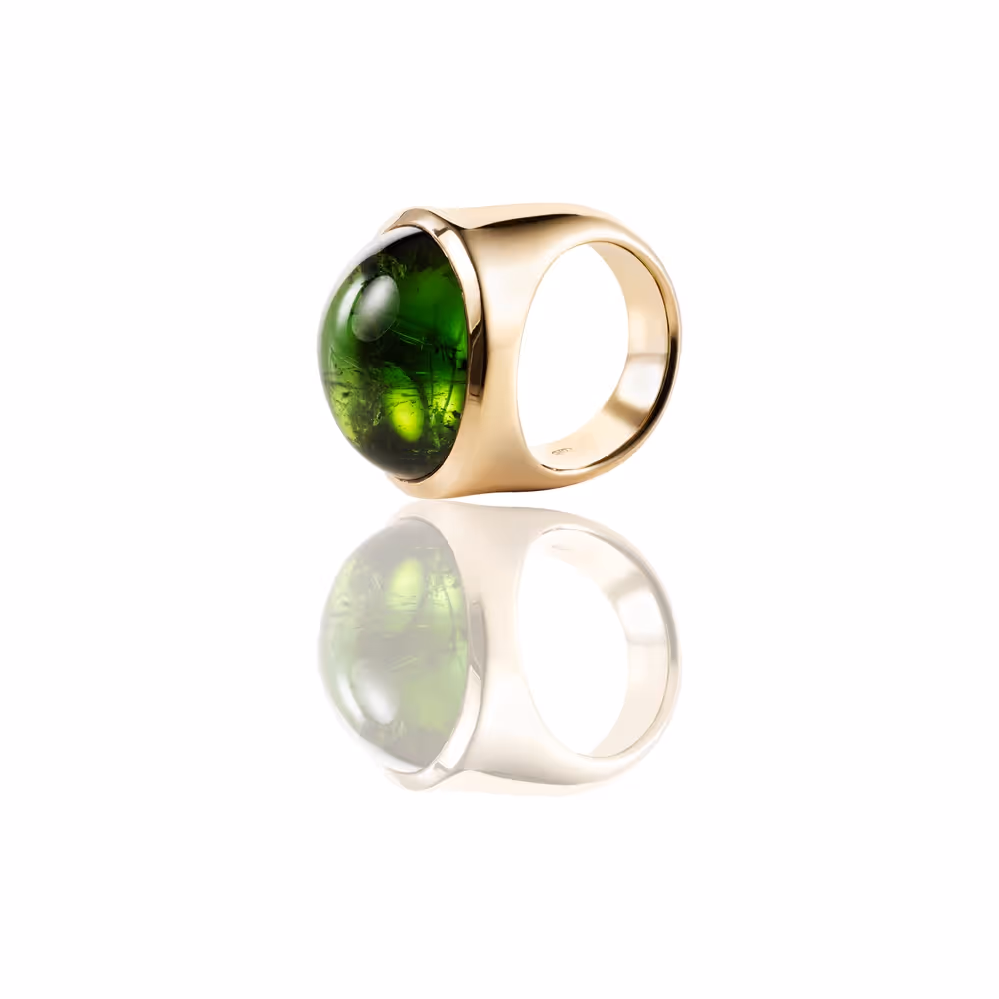 Grüner Turmalin-Ring