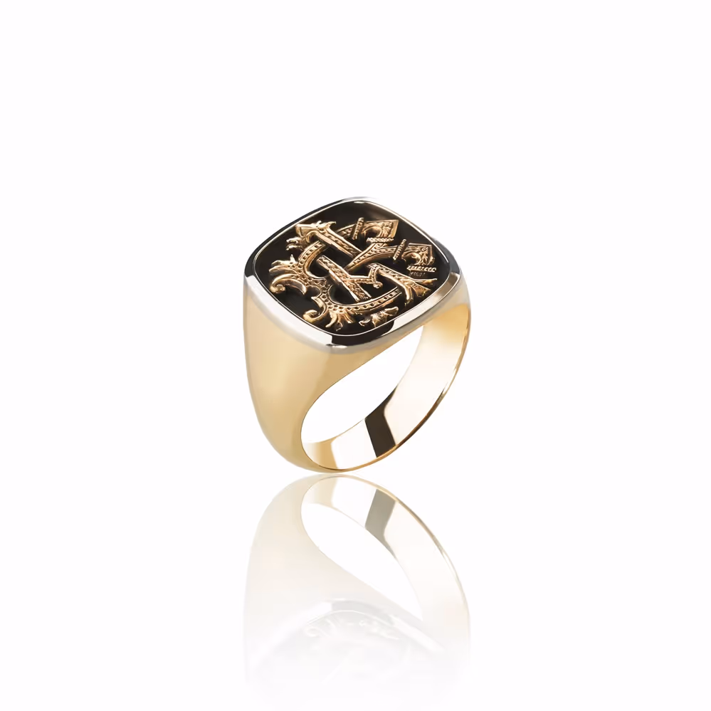 Ring with monogram