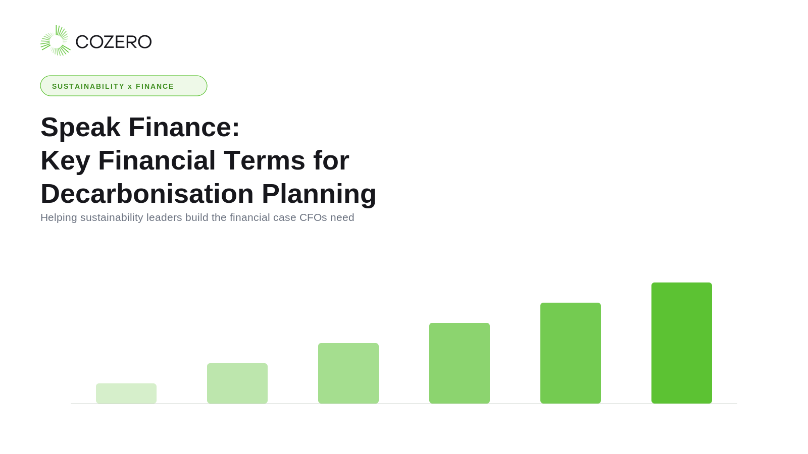 Speak Finance: Key Financial Terms for Decarbonisation Planning