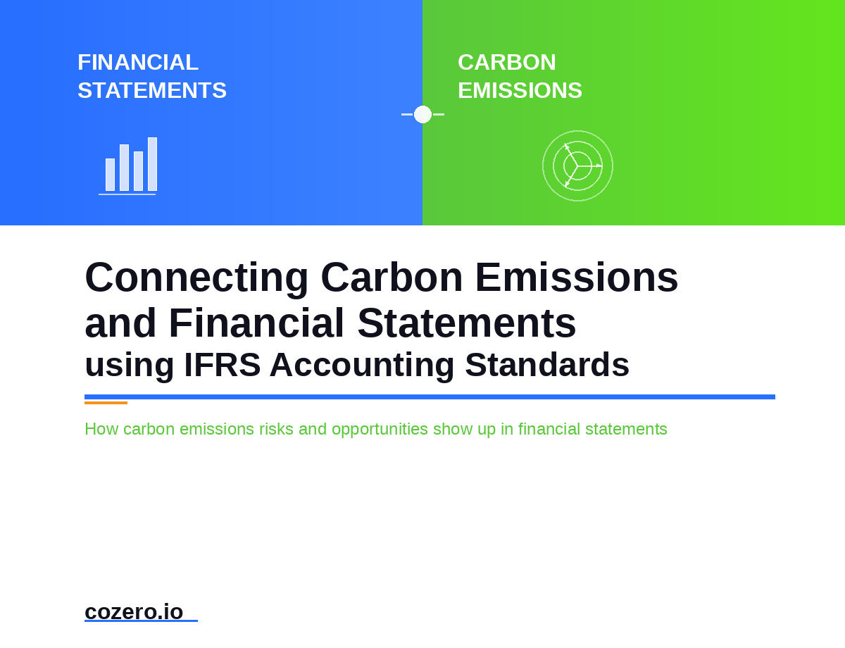 Connecting Carbon Emissions and Financial Statements using IFRS Accounting Standards