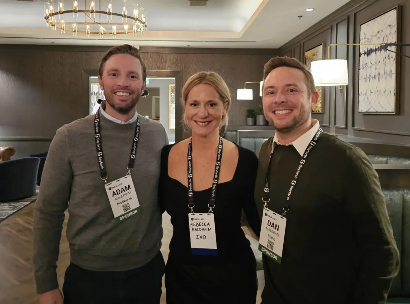 Rebecca Baldwin with Adam and Dan