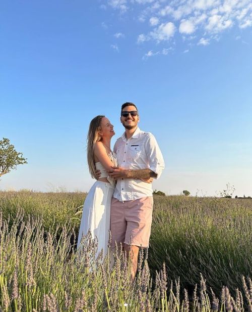 Me huggin my girlfriend in a lavender field in the south of France.