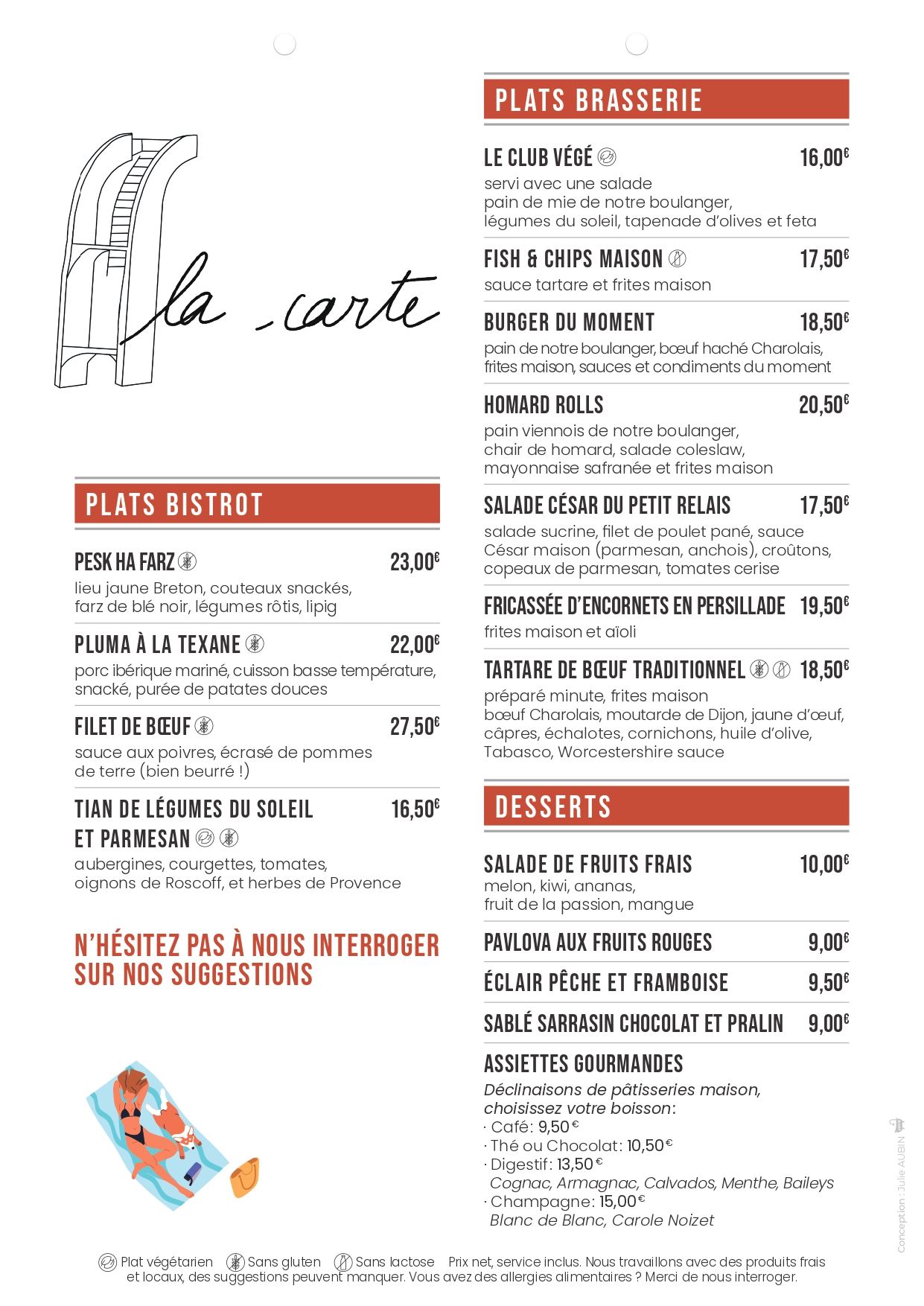 menu le petit relais carantec