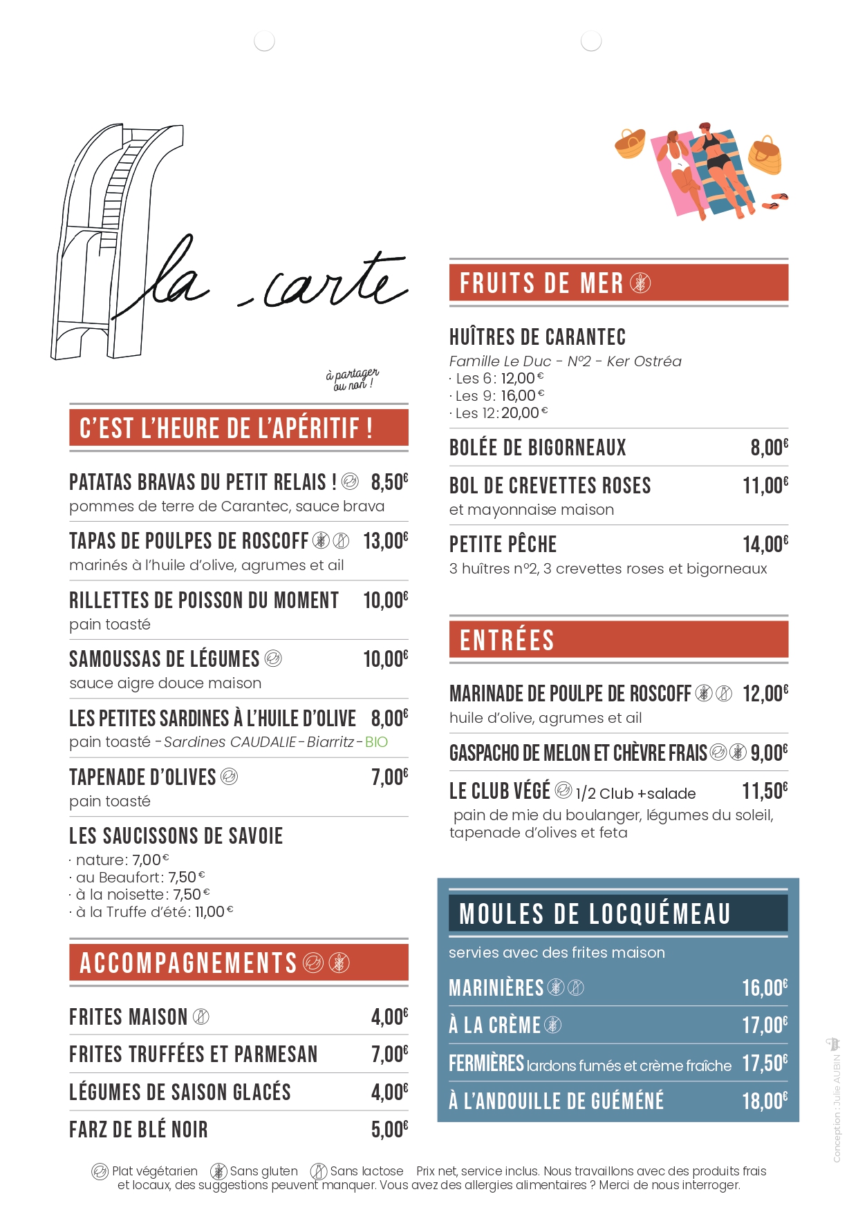 menu le petit relais carantec