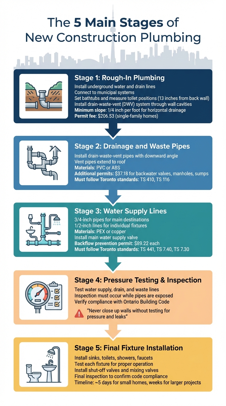 5 Stages of New Construction Plumbing in Toronto