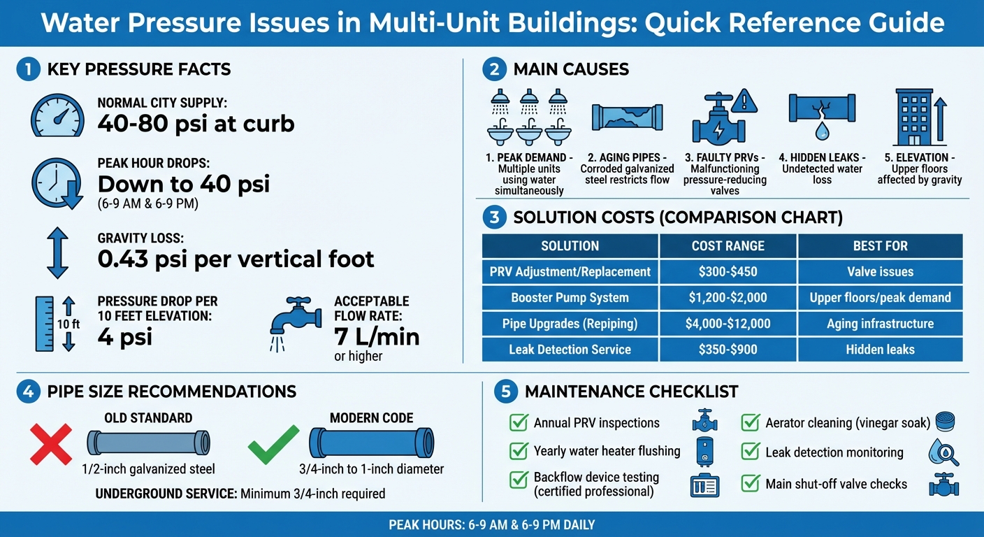Water Pressure Problems: Causes, Costs, and Solutions for Multi-Unit Buildings