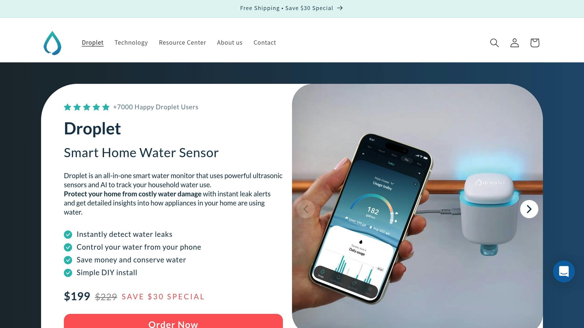 Droplet Smart Water Sensor
