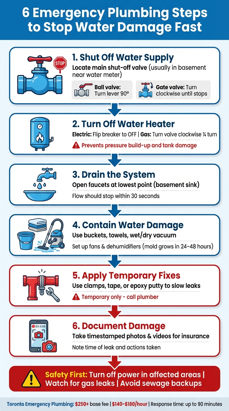 6 Emergency Plumbing Steps to Stop Water Damage Fast