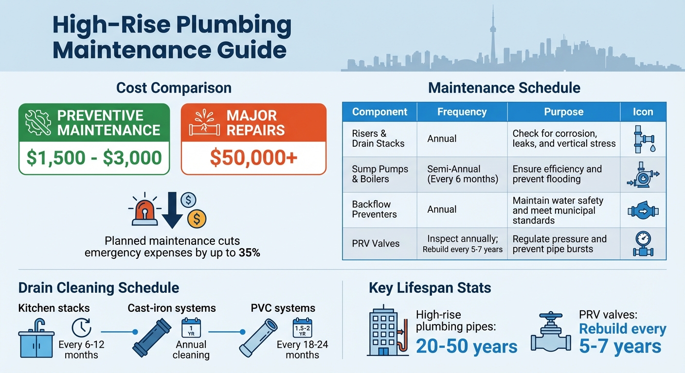Toronto High-Rise Plumbing Maintenance Schedule and Cost Comparison