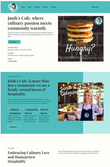 A website landing page example