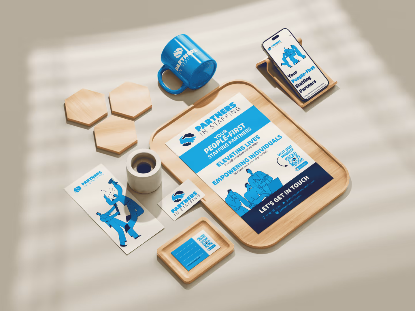 Partners in Staffing stationary mock up