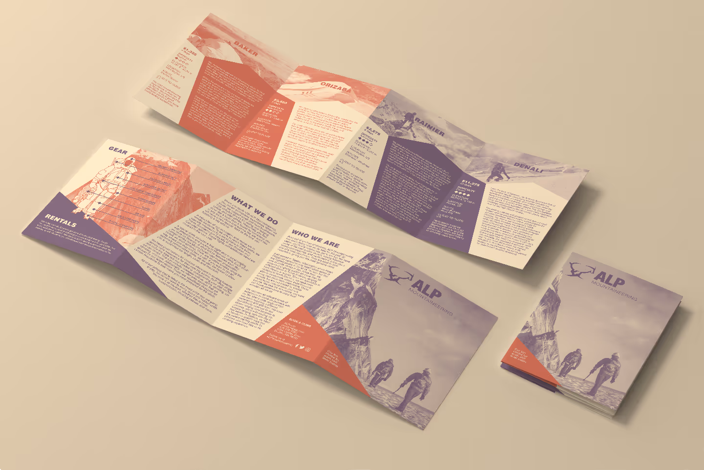 alp mountaineering brochure mockup