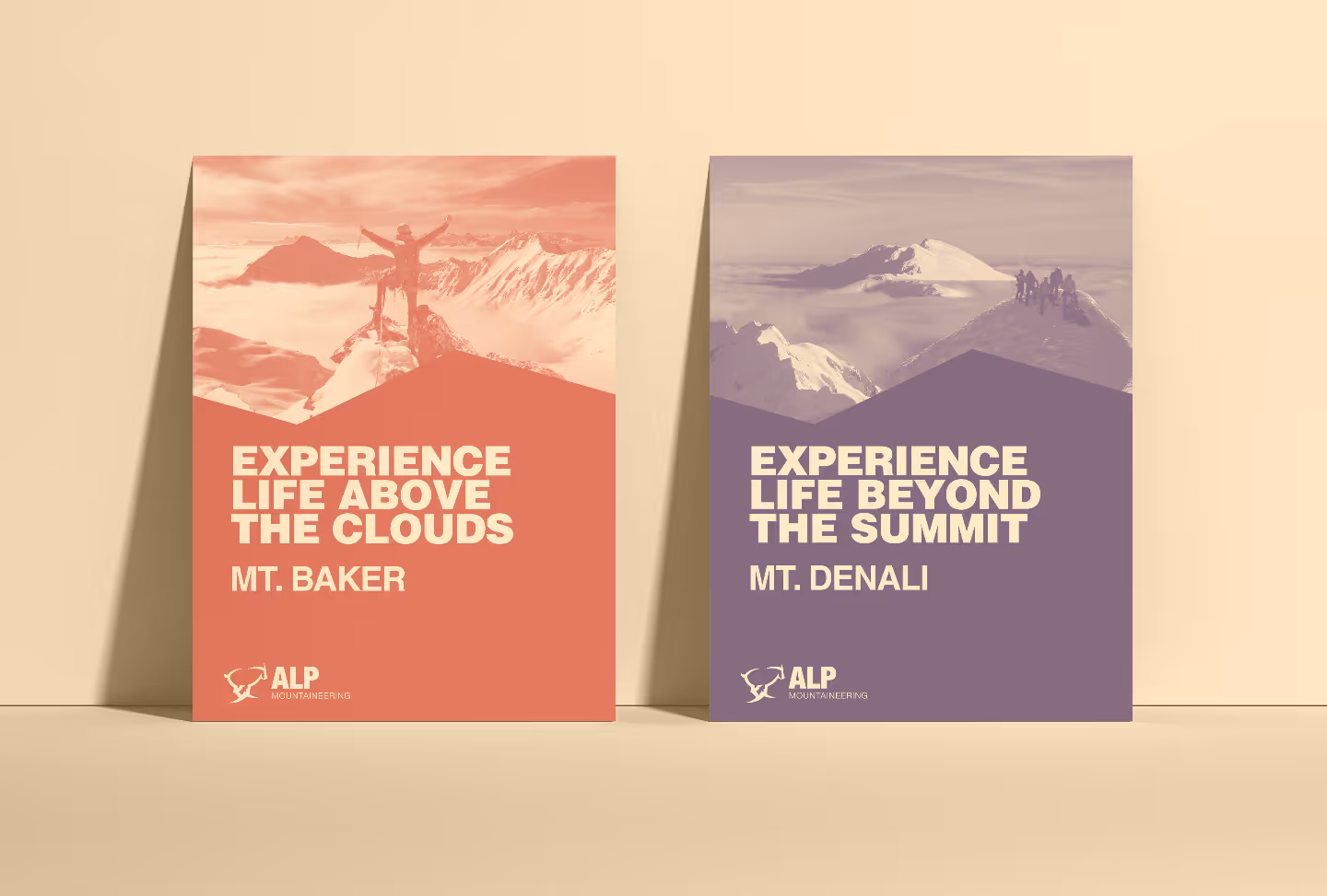 alp mountaineering posters mockup