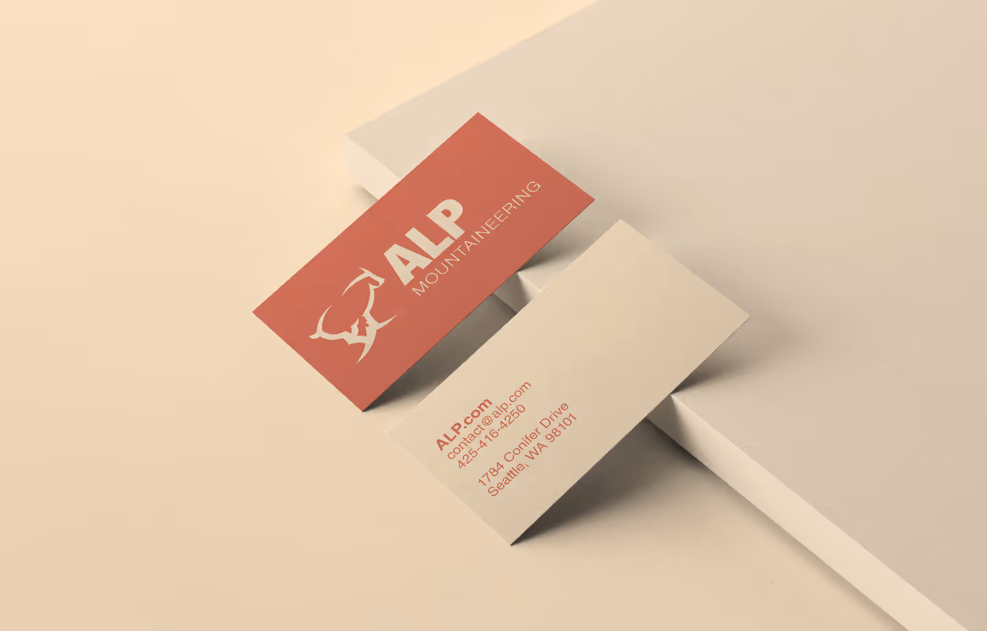 alp mountaineering business card mockup