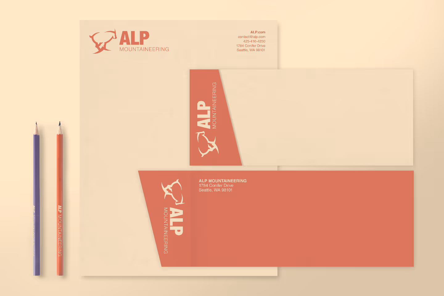 alp mountaineering letterhead mockup